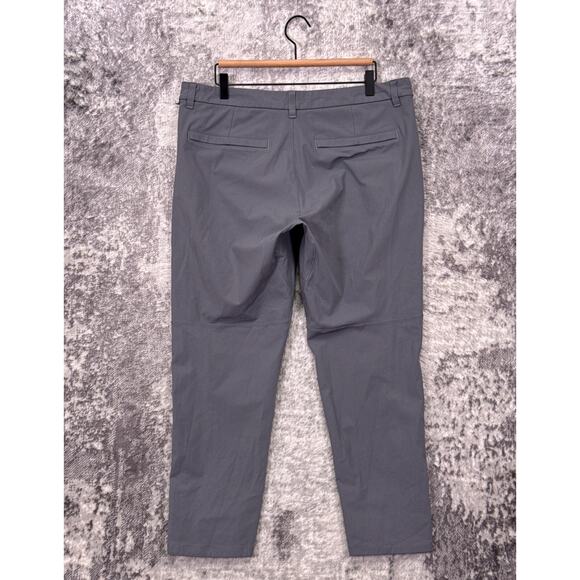 Lululemon Commission Pants 36 x 26 SHORT Mens Gray Slim Fit Warpstreme - Picture 2 of 7